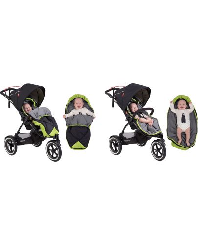 Чувал за детска количка Phil & Teds - Snuggle & Snooze, светлозелен - 10