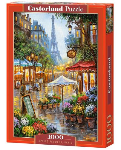 Пъзел Castorland от 1000 части - Пролетни цветя в Париж - 1