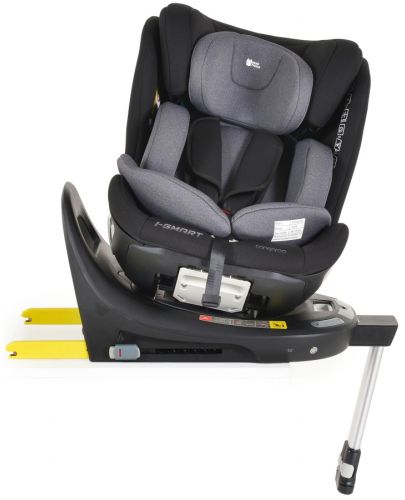 Столче за кола Cangaroo - i-Smart, i-Size, IsoFix, 40-150 cm, черно - 5