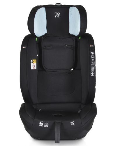 Стол за кола Moni - i-Safe, i-Size, IsoFix, 76-150 cm, син + подарък играчка - 5