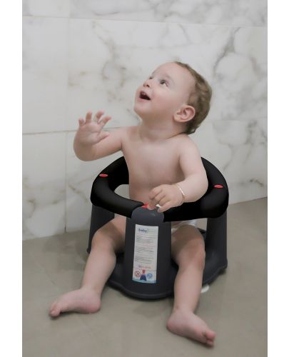 Столче за баня и хранене BabyJem - Черно - 2