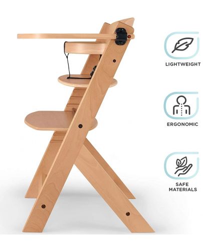 Столче за хранене KinderKraft - Enock, дървено - 5