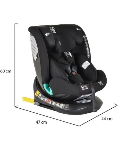 Столче за кола Moni - Serengeti, IsoFix, I-Size, 40-150 cm, черено - 11