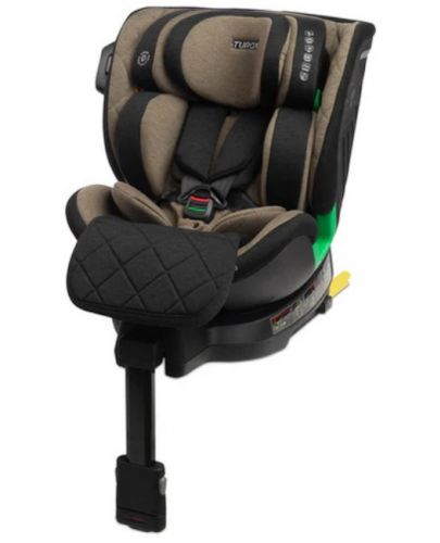 Столче за кола Caretero - Turox, i-Size, IsoFix, 40-150 cm, Khaki  - 3