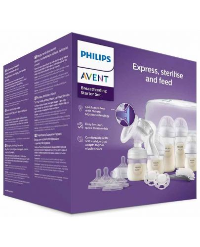 Стартов комплект Philips Avent Natural Response - С ръчна помпа за кърма Natural Motion - 9