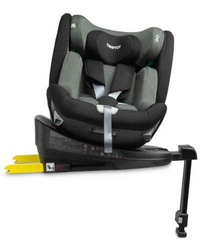 Столче за кола Caretero - Kamptos, IsoFix, i-Size, 40-150 cm, Grey - 4