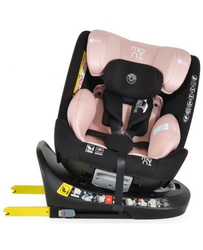 Столче за кола Moni - Serengeti, IsoFix, I-Size, 40-150 cm, розово - 4