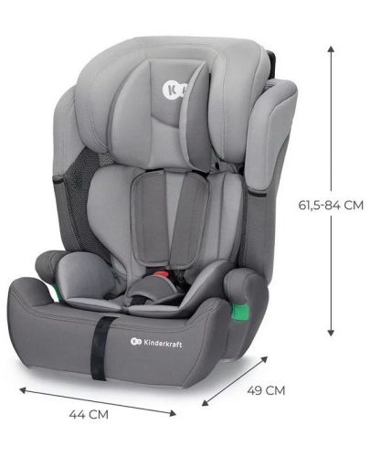 Стол за кола KinderKraft - Comfort Up, I-Size, 75-150 cm, сиво - 10