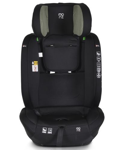 Стол за кола Moni - i-Safe, i-Size, IsoFix, 76-150 cm, зелен + подарък играчка - 4