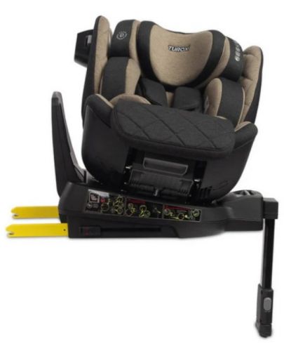 Столче за кола Caretero - Turox, i-Size, IsoFix, 40-150 cm, Khaki  - 5