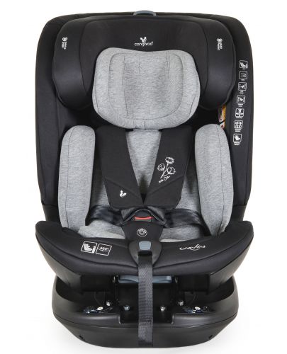 Стол за кола Cangaroo - Gravity, 360°, i-Size, с IsoFix , 40-150 cm, сив - 2