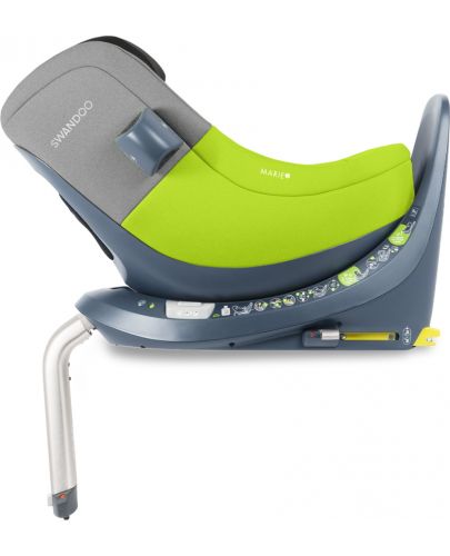 Столче за кола Swandoo - Marie 3, 0-18 kg, с i-Size, Lime/Sesame Grey - 4