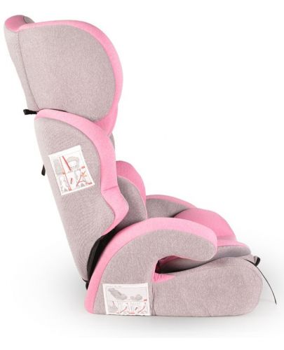 Столче за кола Cangaroo - Deluxe, 9-36 kg, розово - 3
