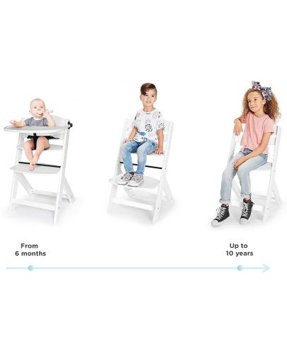 Столче за хранене KinderKraft - Enock, бяло - 8