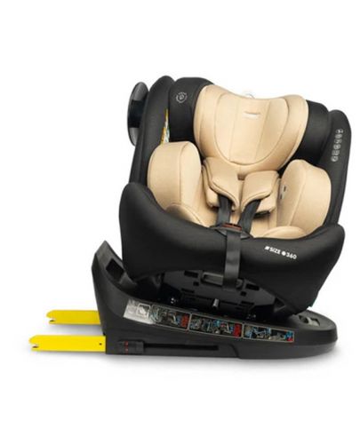 Столче за кола Caretero - Commo, IsoFix, i-Size, 40-150 cm, Beige - 8