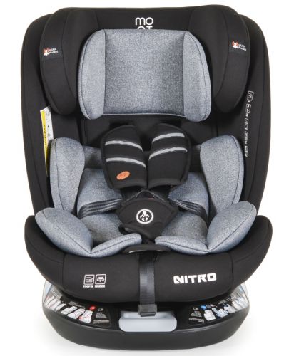 Стол за кола Moni - Nitro, IsoFix, i-Size, 40-150 cm, сив - 2