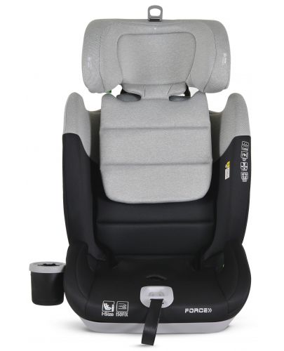 Стол за кола Cangaroo - Force, i-Size, IsoFix , 76-150 cm, сив - 6