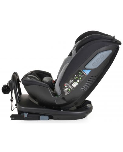 Стол за кола Cangaroo - Gravity, 360°, i-Size, с IsoFix , 40-150 cm, сив - 5