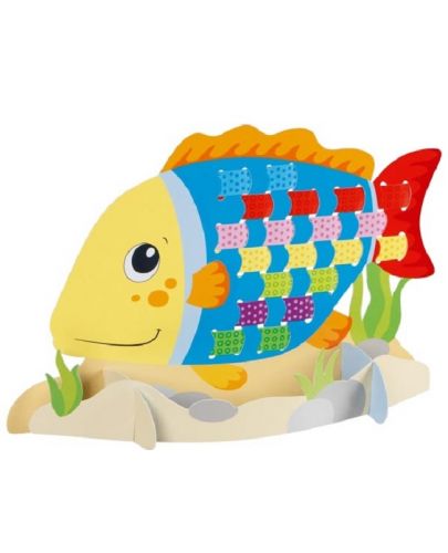 Стан с хартиени ленти Goki - Конче, риба, костенурка и тукан - 2