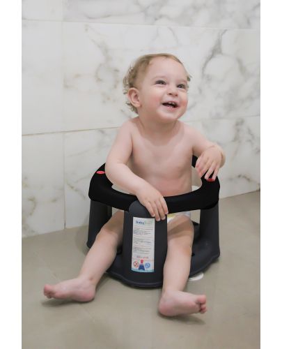 Столче за баня и хранене BabyJem - Черно - 3