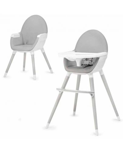 Столче за хранене 2 в 1 KinderKraft Fini -  All Grey - 5