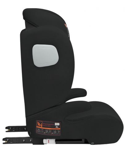 Столче за кола KikkaBoo - i-Track, i-Size, 100-150 cm, черно  - 5
