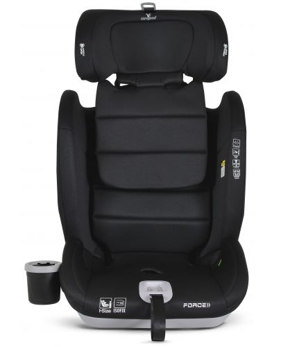 Стол за кола Cangaroo - Force, i-Size, IsoFix , 76-150 cm, черен - 6