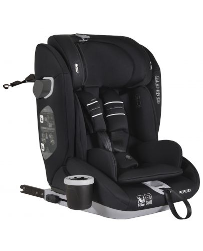 Стол за кола Cangaroo - Force, i-Size, IsoFix , 76-150 cm, черен - 1