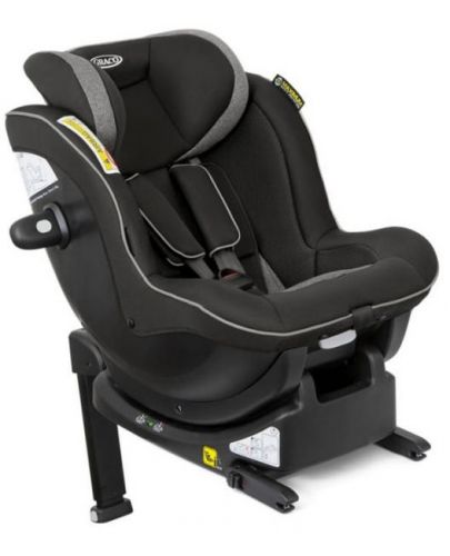 Столче за кола Graco - Ascent, 0-19 kg, черно - 3
