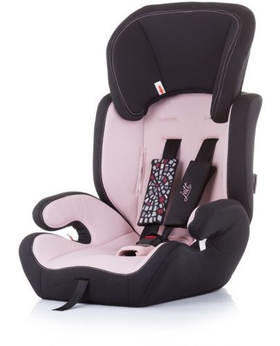 Столче за кола Chipolino Джет - Розово и черно, 9-36 kg - 2