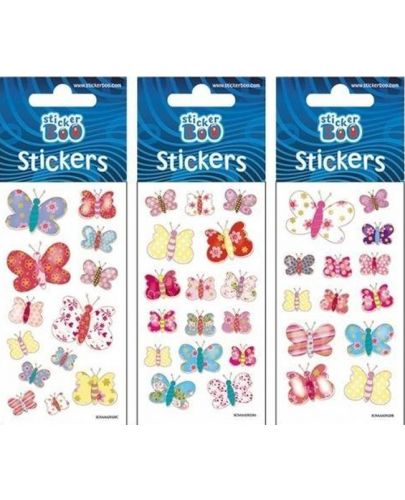 Стикери Sticker Boo - пеперуди № 3, асортимент	 - 1