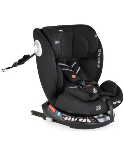 Стол за кола Moni - Nitro, IsoFix, i-Size, 40-150 cm, черен - 1