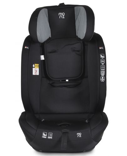 Стол за кола Moni - i-Safe, i-Size, IsoFix, 76-150 cm, сив + подарък играчка - 4