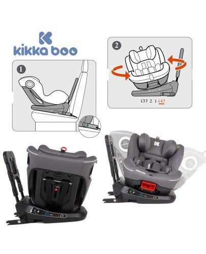 Столче за кола KikkaBoo - Twister, с Isofix, 0-25 kg, Blue - 5