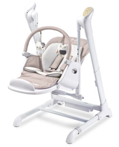 Столче за хранене и люлка 2 в 1 Caretero - Indigo, Beige  - 3