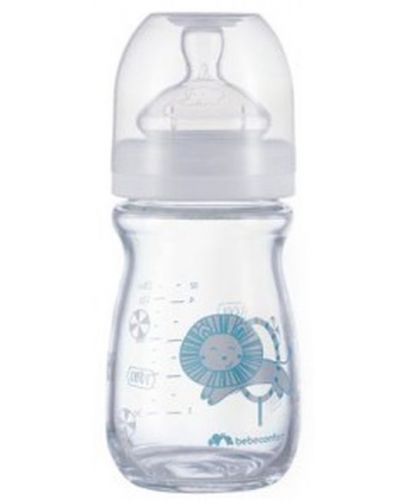 Стъклена бутилка Bebe Confort - Emotion, 130 ml, 0-6м, White - 1