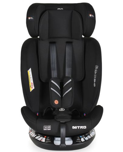 Стол за кола Moni - Nitro, IsoFix, i-Size, 40-150 cm, черен - 3