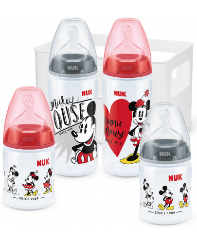 Стартов комплект шишета Nuk First Choice - Temperature Control, Mickey - 1