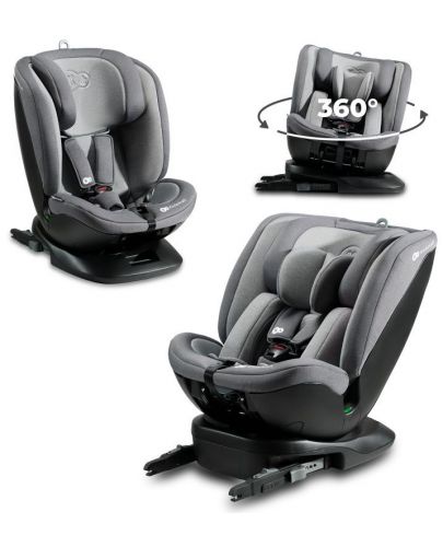Стол за кола KinderKraft - Xpedition 2, i-Size 360°, 40-150 cm, сив - 2