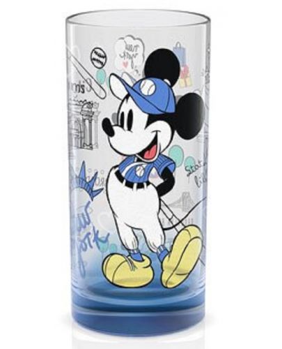 Стъклена чаша Disney Cities - Ню Йорк, синя, 270 ml - 1