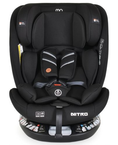 Стол за кола Moni - Nitro, IsoFix, i-Size, 40-150 cm, черен - 2