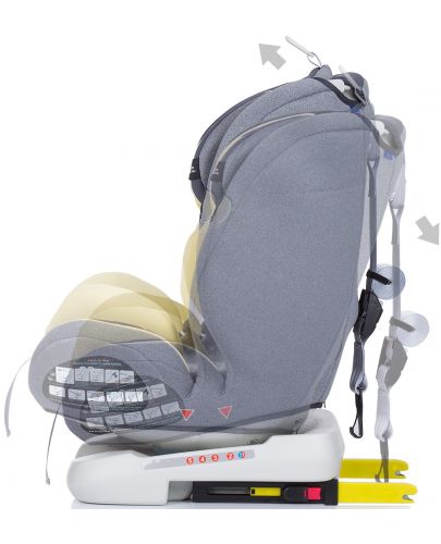 Столче за кола Chipolino - Journey, 0-36 kg, с IsoFix, банан - 6