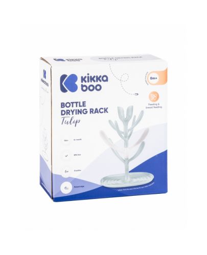 Сушилник за шишета и биберони KikkaBoo - Tulip, Mint - 2