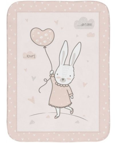 Супер меко бебешко одеяло KikkaBoo - Rabbits in Love , 80 x 110 cm - 1