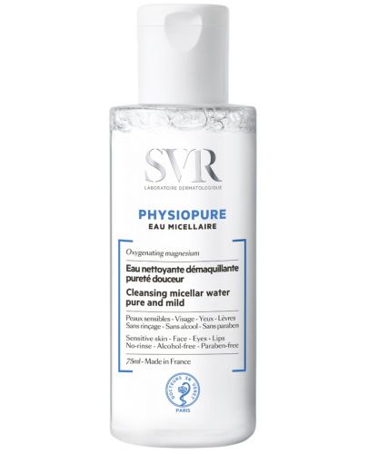 SVR Physiopure Почистваща мицеларна вода за лице, 75 ml - 1