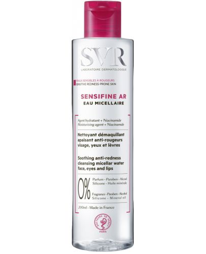 SVR Sensifine AR Почистваща мицеларна вода за лице, 200 ml - 1