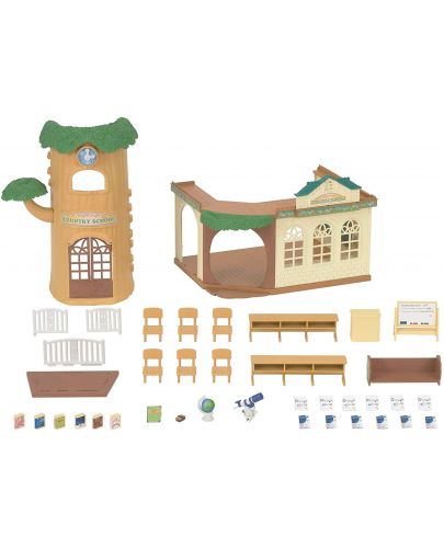 Комплект фигурки Sylvanian Families Baby & Child - Дървесно училище - 3