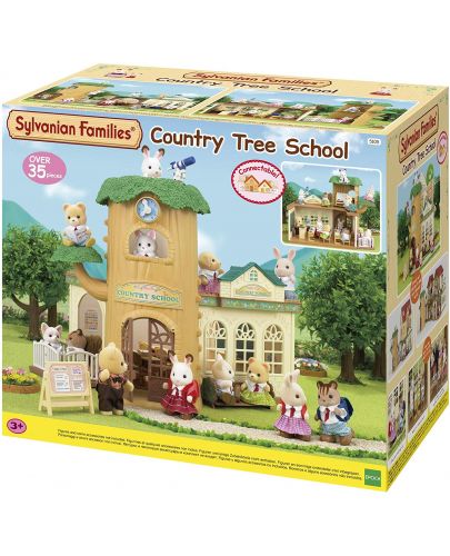 Комплект фигурки Sylvanian Families Baby & Child - Дървесно училище - 1