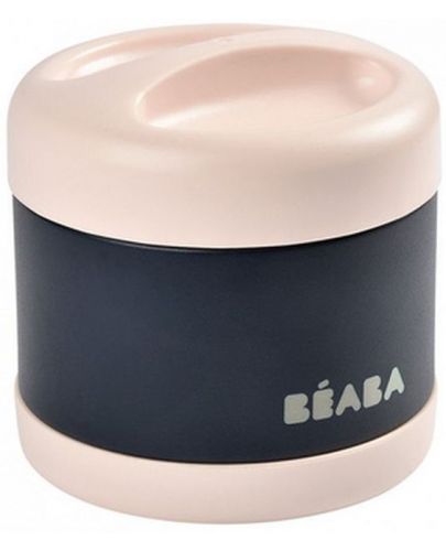 Термос за храна от неръждаема стомана Beaba, Light pink/Dark blue, 500 ml - 1