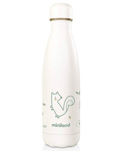 Термо бутилка с меко покритие Miniland - Natur, Катеричка, 500 ml  - 1